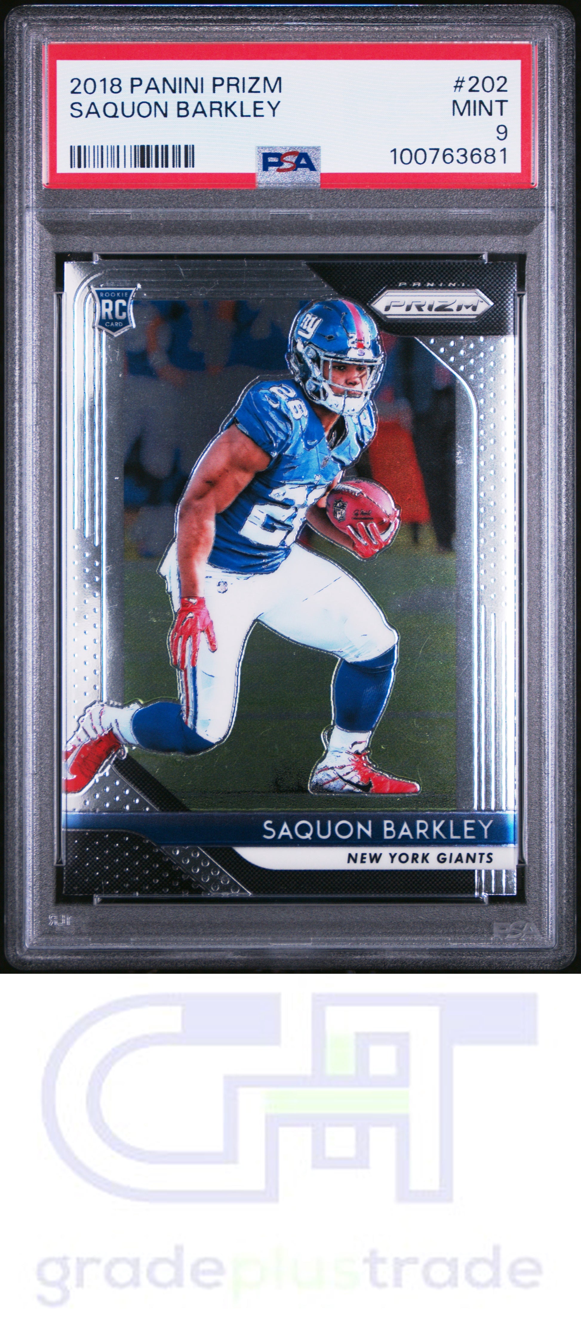 2018 Panini Prizm #202 Saquon Barkley RC PSA 9