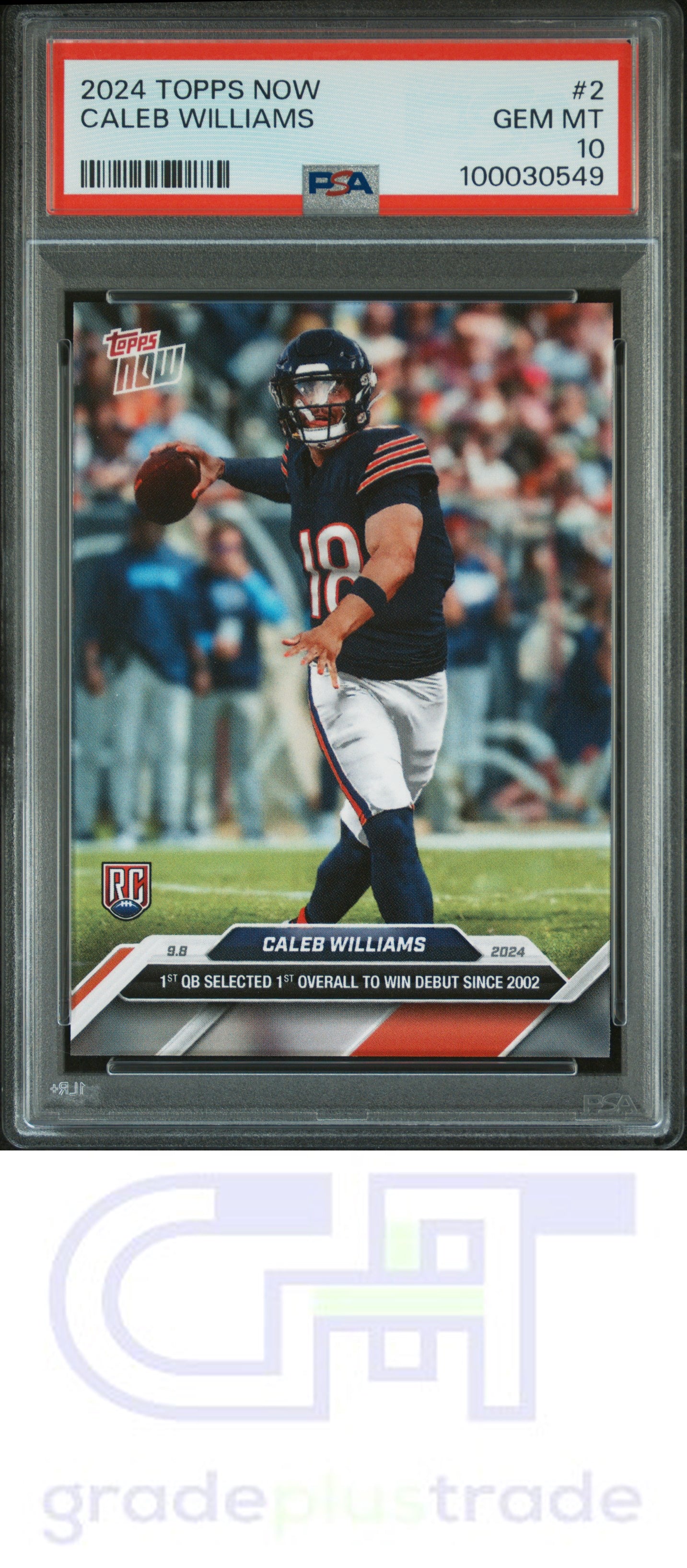 2024 Topps Now #2 Caleb Williams RC PSA 10