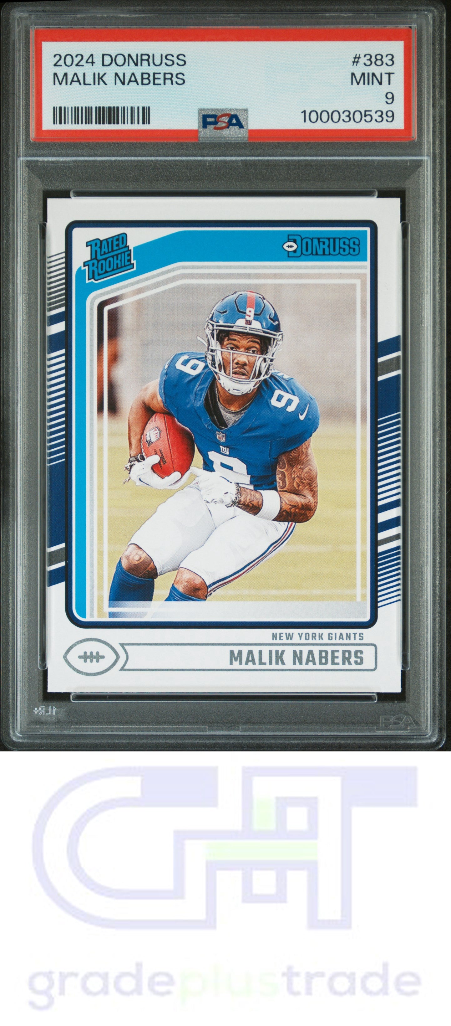 2024 Panini Donruss #383 Malik Nabers PSA 9