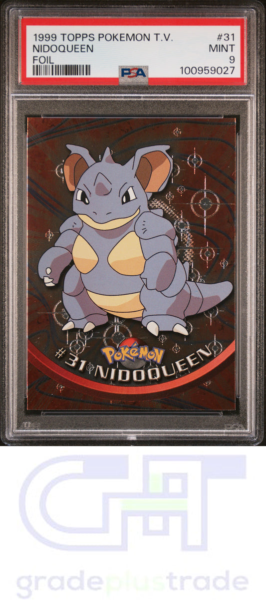 1999 Topps Pokemon Tv #31 Foil Nidoqueen PSA 9