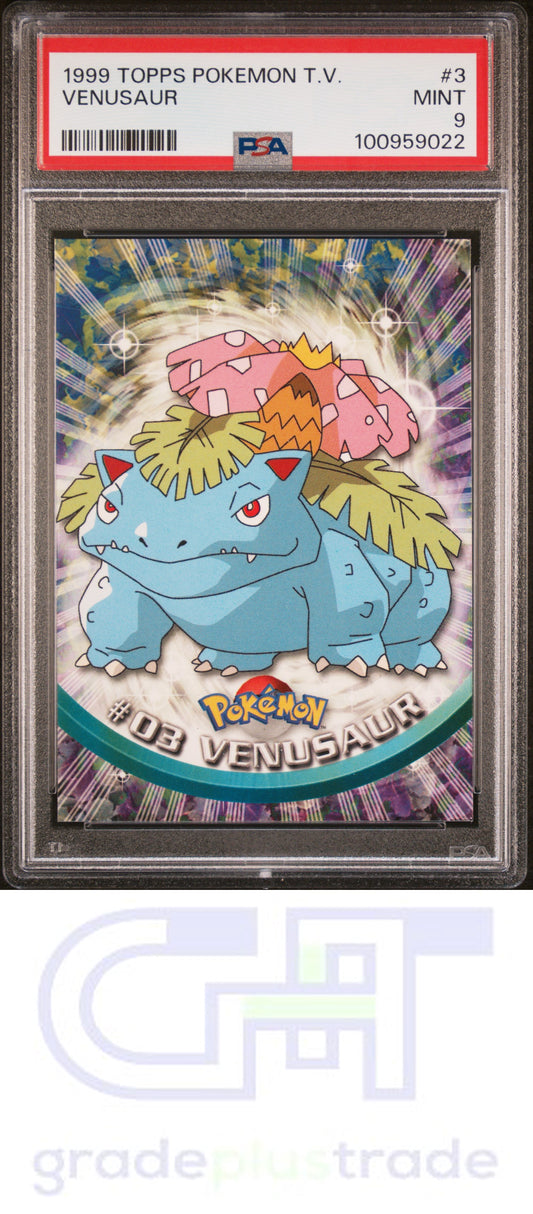 1999 Topps Pokemon Tv #3 Venusaur PSA 9