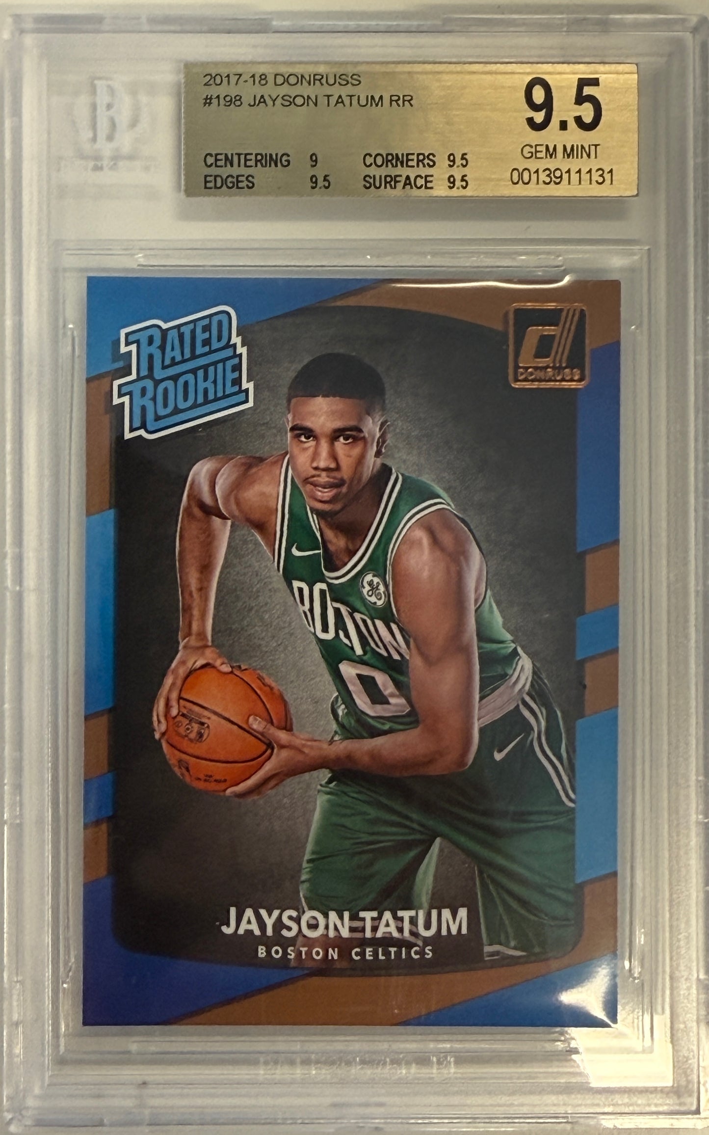 2017-18 Donruss #198 Jayson Tatum RR RC BGS 9.5 (1131)