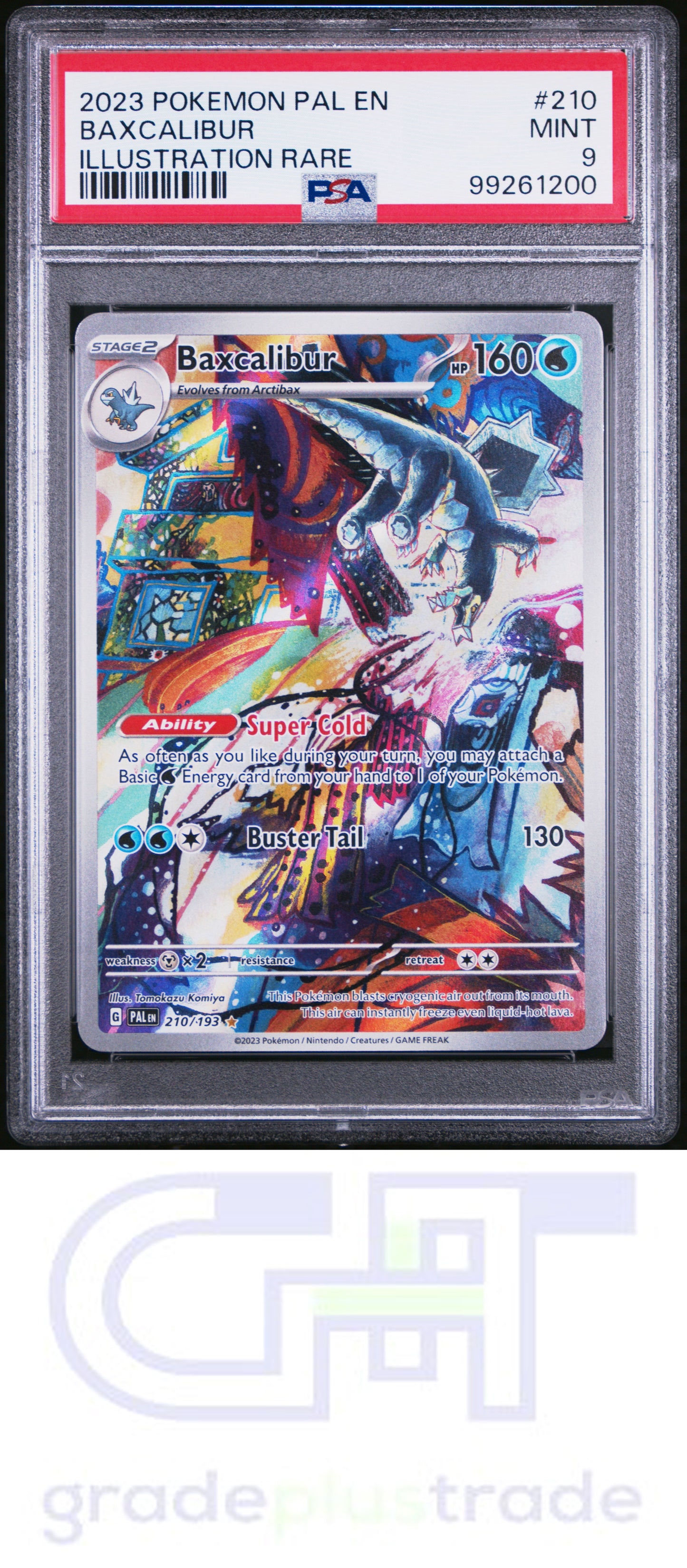 2023 Pokemon Pal En-Paldea Evolved #210 Illustration Rare Baxcalibur PSA 9