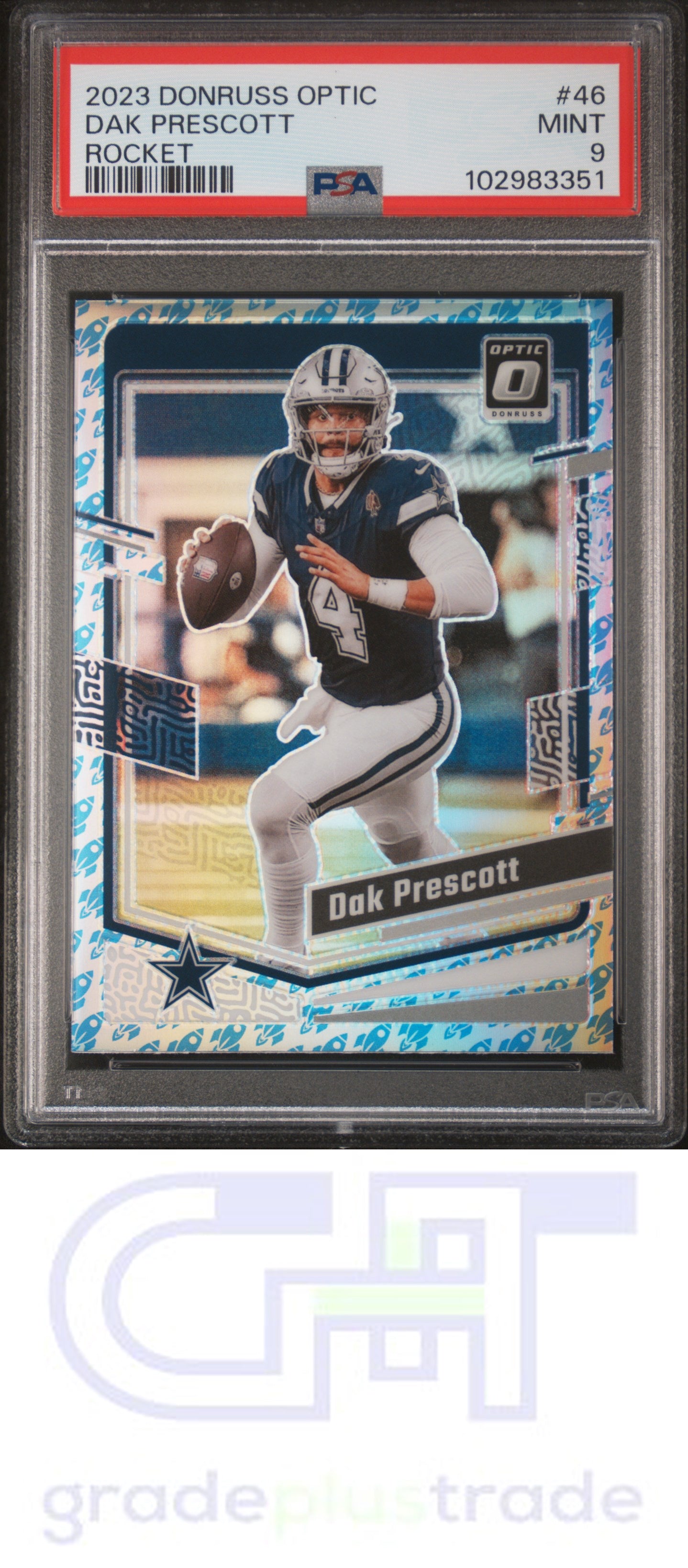 2023 Panini Donruss Optic #46 Rocket Dak Prescott PSA 9