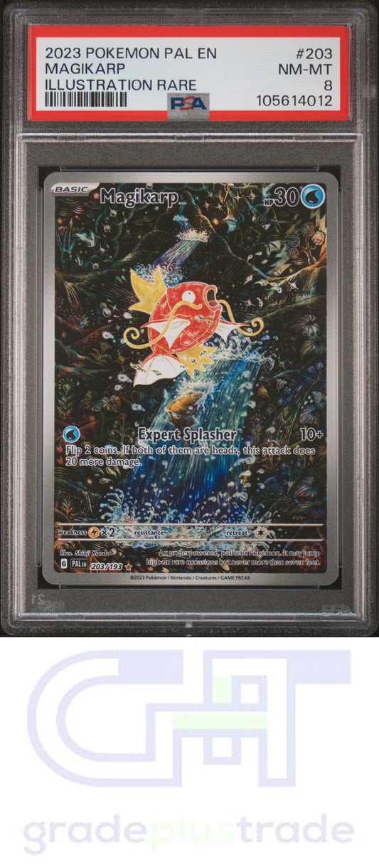 2023 Pokemon Pal En-Paldea Evolved #203 Illustration Rare Magikarp PSA 8