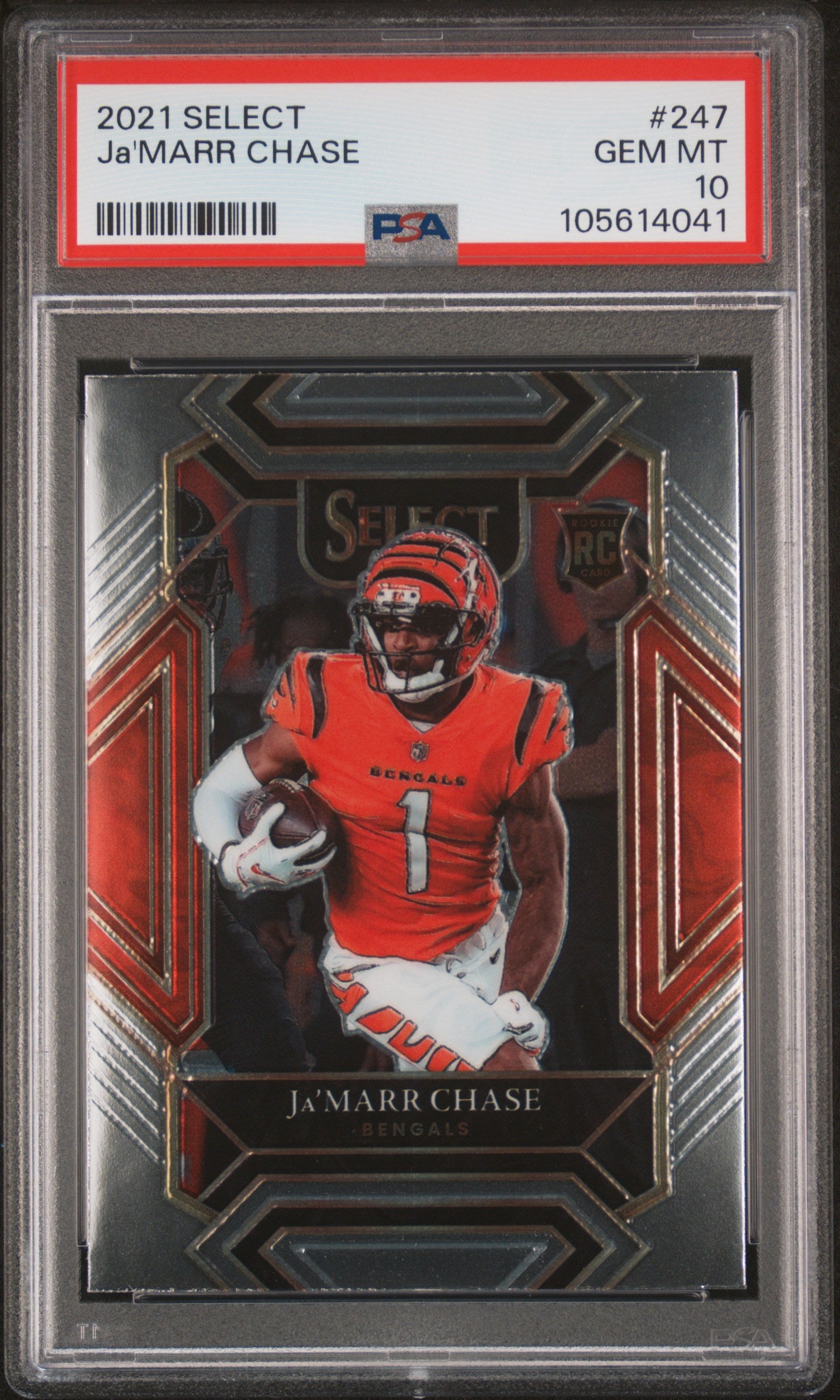 2021 Panini Select #247 Ja'Marr Chase RC PSA 10