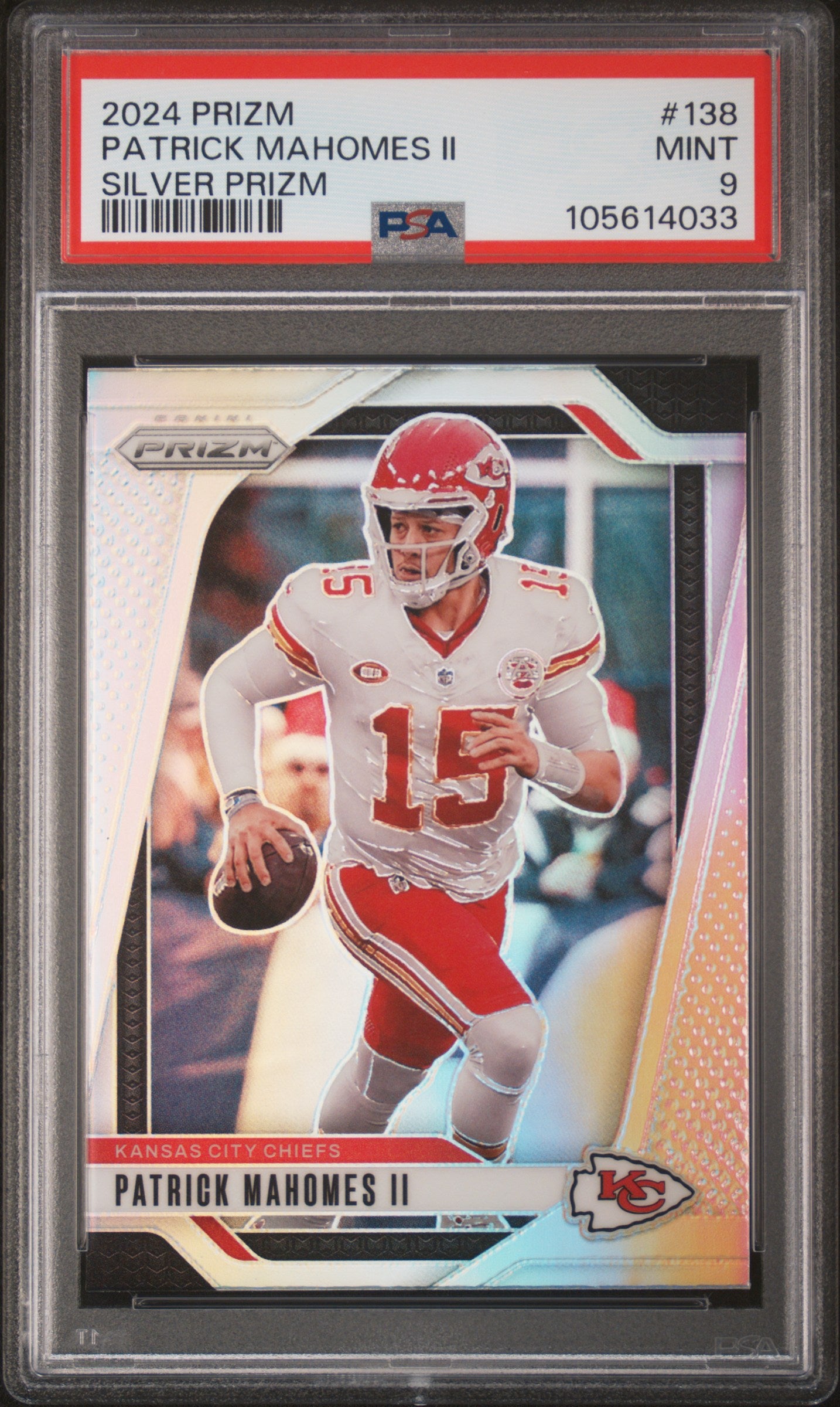 2024 Panini Prizm #138 Silver Prizm Patrick Mahomes Ii PSA 9