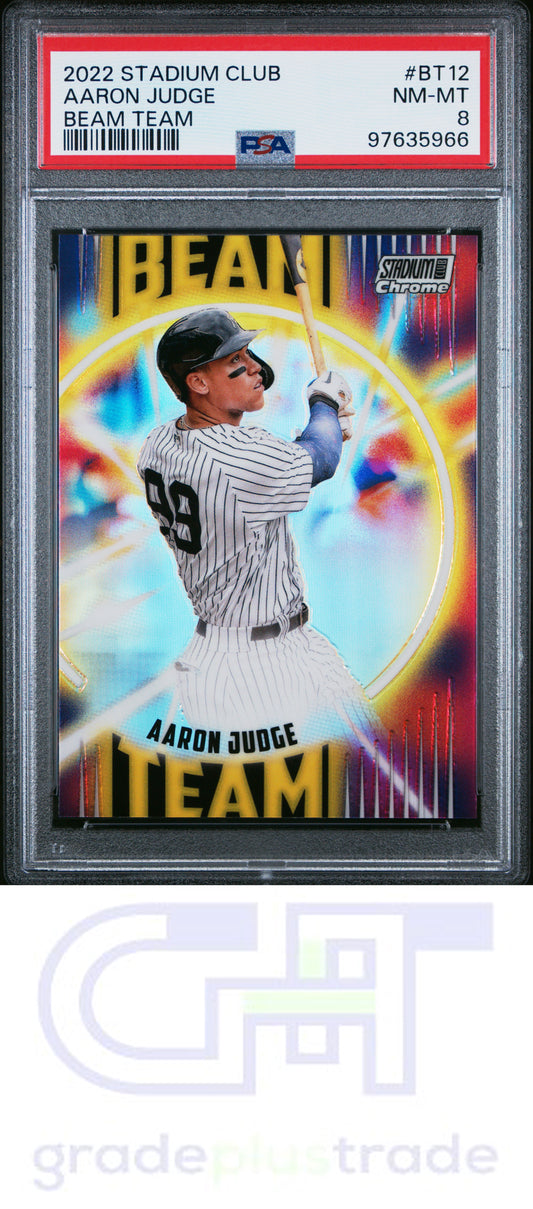 2022 Topps Stadium Club Beam Team #BT12 Aaron Judge PSA 8