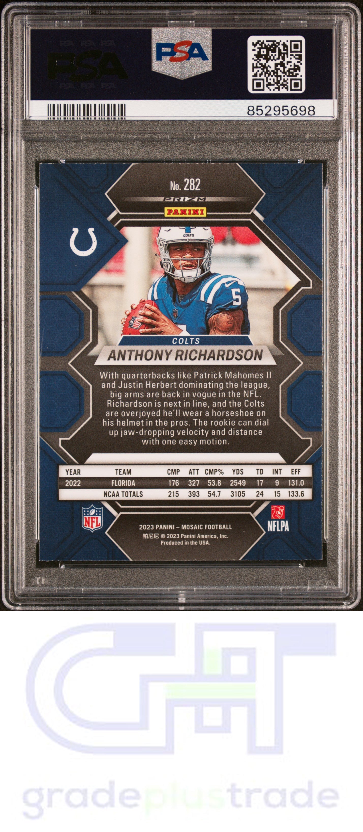 2023 Panini Mosaic #282 Anthony Richardson PSA 10