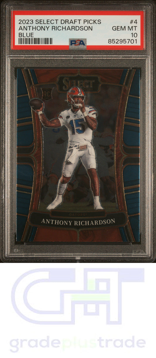 2023 Panini Select Draft Picks #4 Blue Anthony Richardson RC PSA 10