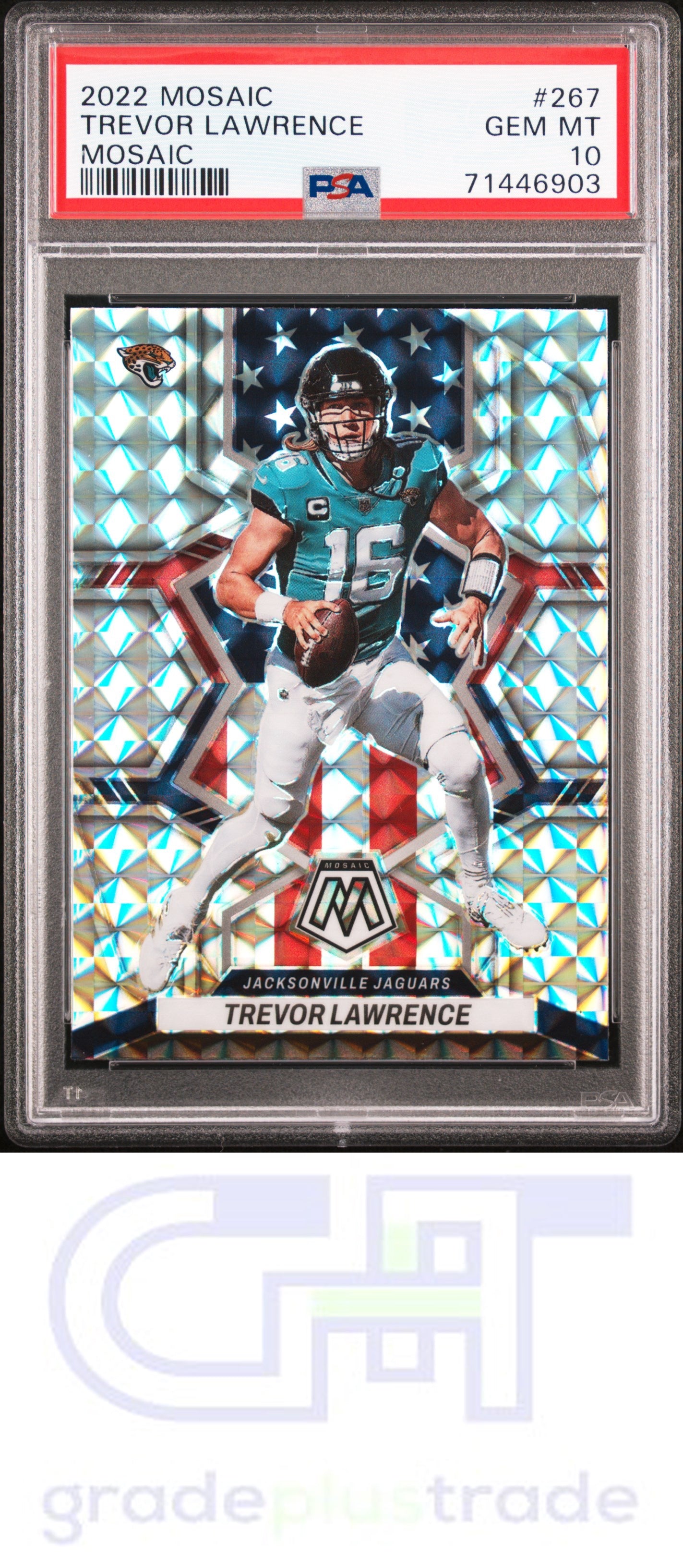 2022 Panini Mosaic #267 Mosaic Trevor Lawrence PSA 10