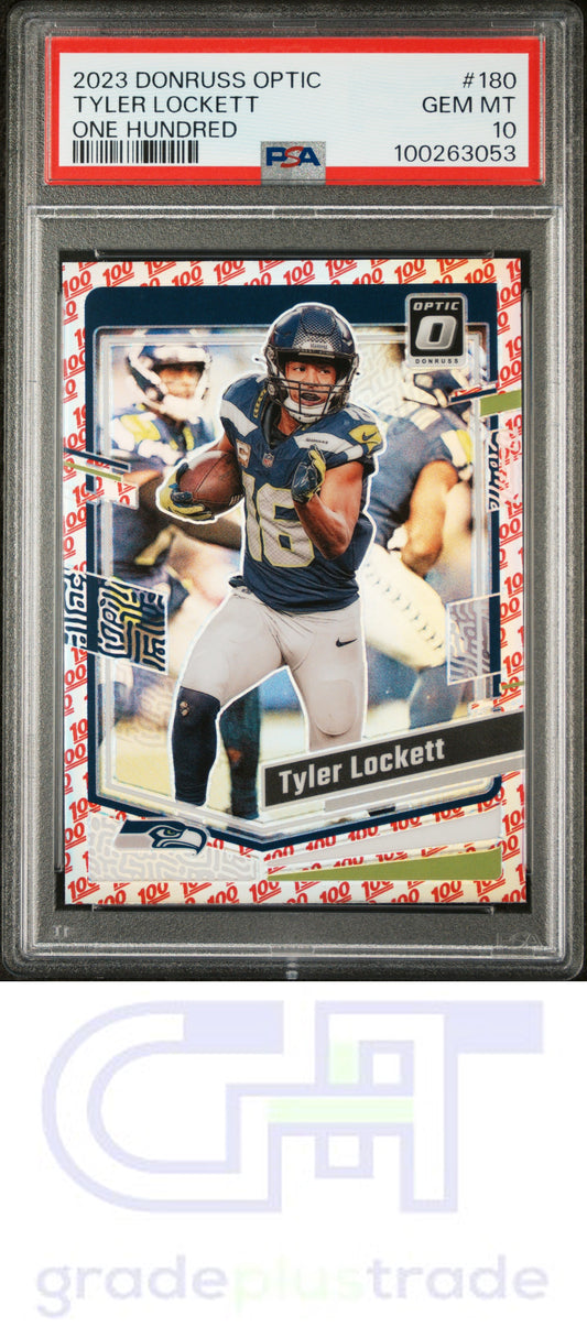 2023 Panini Donruss Optic #180 One Hundred Tyler Lockett PSA 10