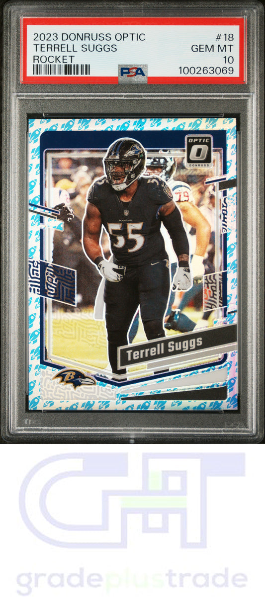 2023 Panini Donruss Optic #18 Rocket Terrell Suggs PSA 10