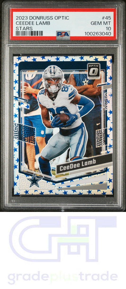 2023 Panini Donruss Optic #45 Stars Ceedee Lamb PSA 10 (2)