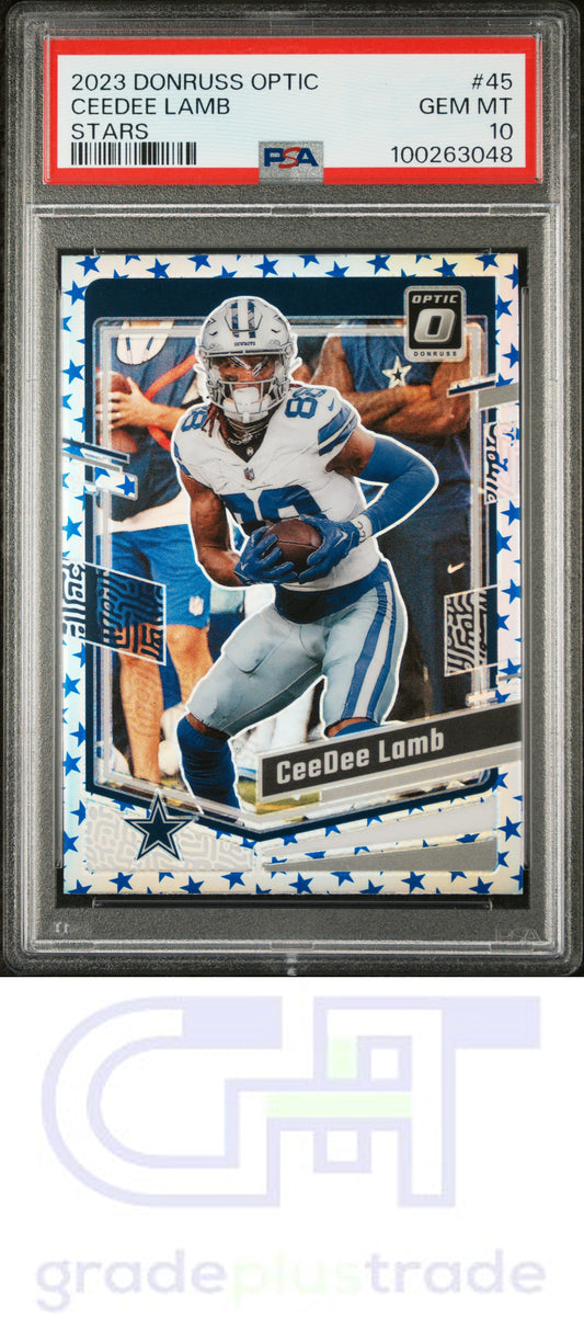 2023 Panini Donruss Optic #45 Stars Ceedee Lamb PSA 10