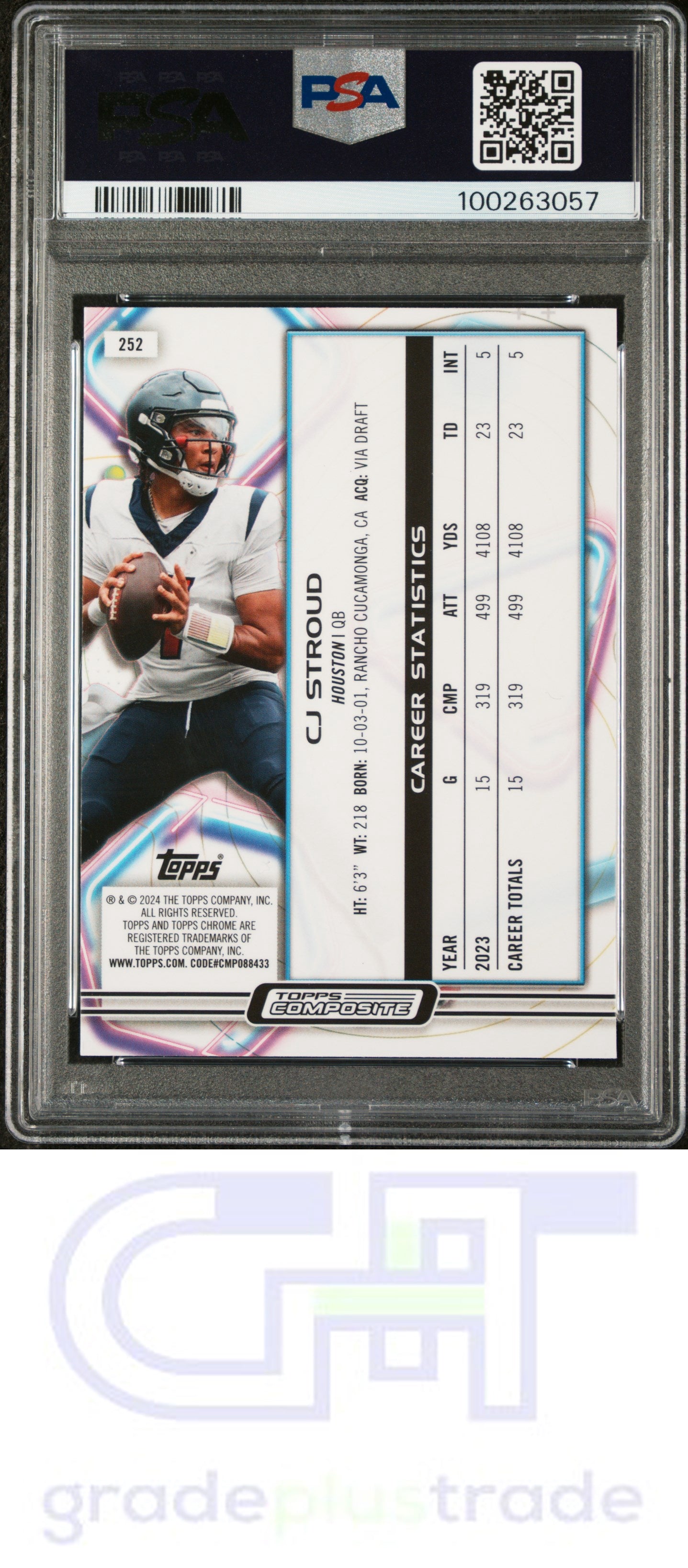 2023 Topps Composite #252 CJ Stroud RC PSA 10