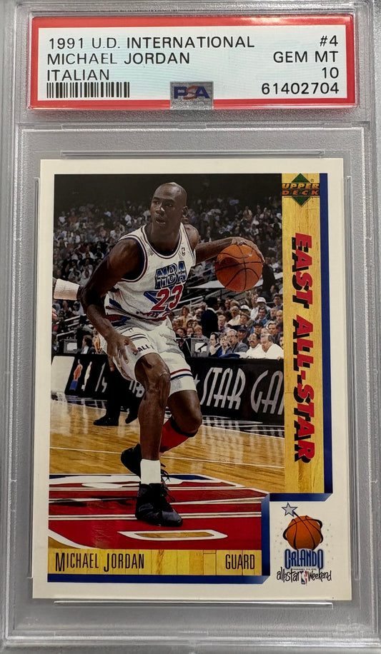 1991 Upper Deck International Michael Jordan Italian PSA 10