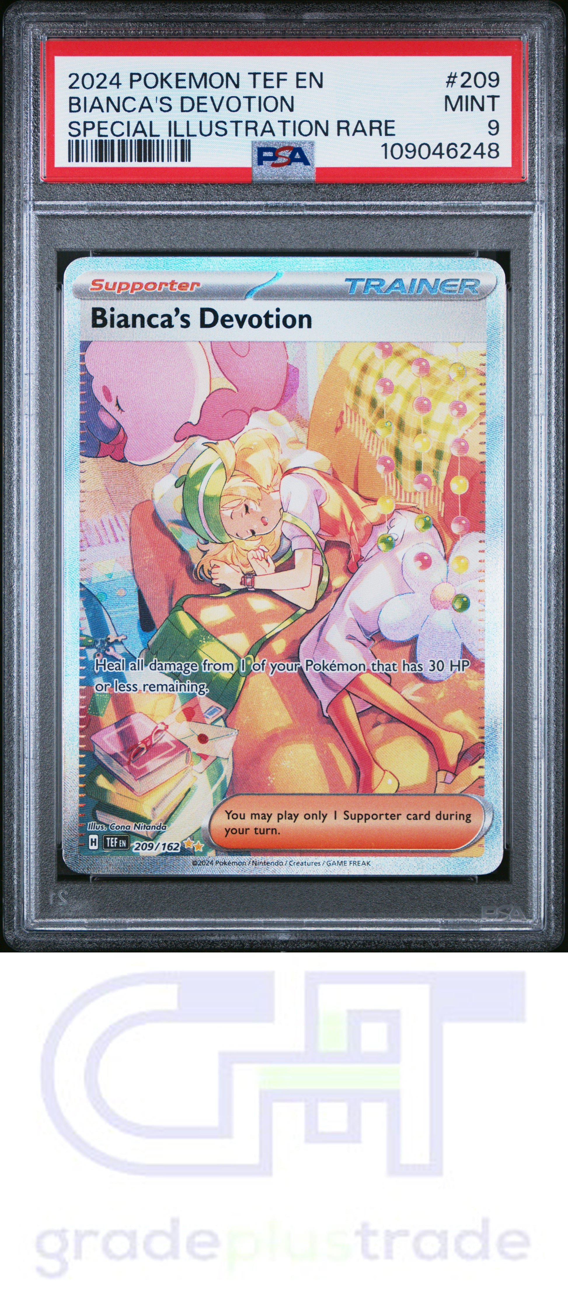2024 Pokemon Tef En-Temporal Forces #209 SIR Bianca's Devotion PSA 9