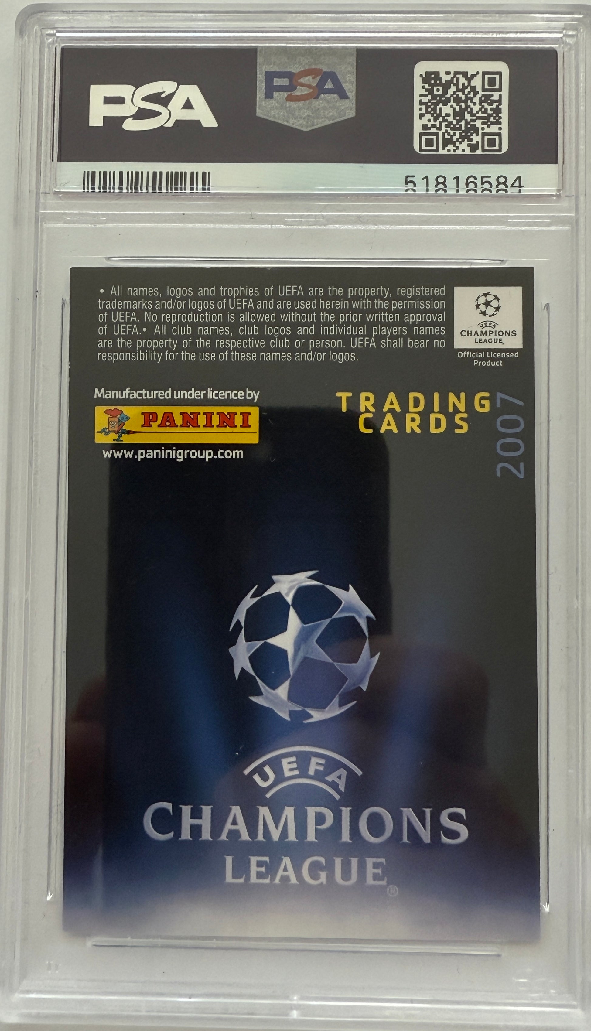 2006 Panini Uefa Champions League TCG #145 Lionel Andres Messi PSA 8