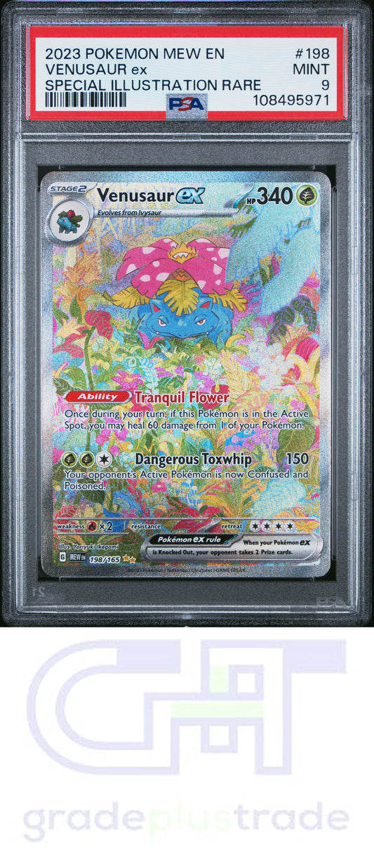 2023 Pokemon Mew En-151 #198 Special Illustration Rare Venusaur Ex PSA 9 (2)
