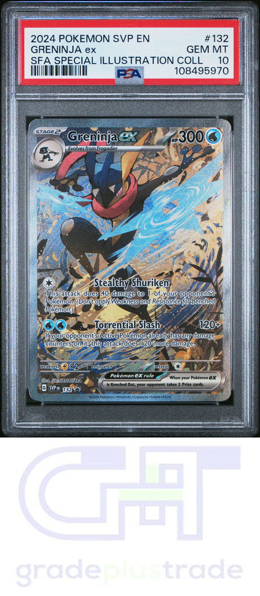2024 Pokemon Svp En-Sv Black Star Promo #132 SIR Greninja Ex PSA 10