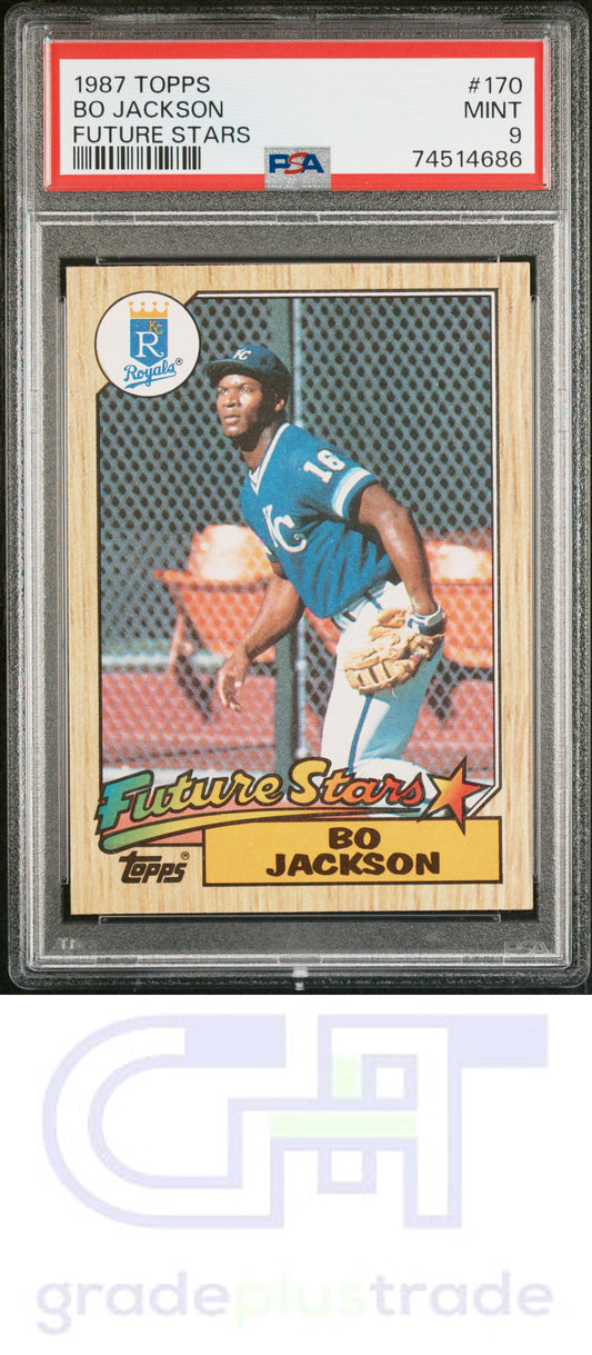 1987 Topps #170 Future Stars Bo Jackson RC PSA 9