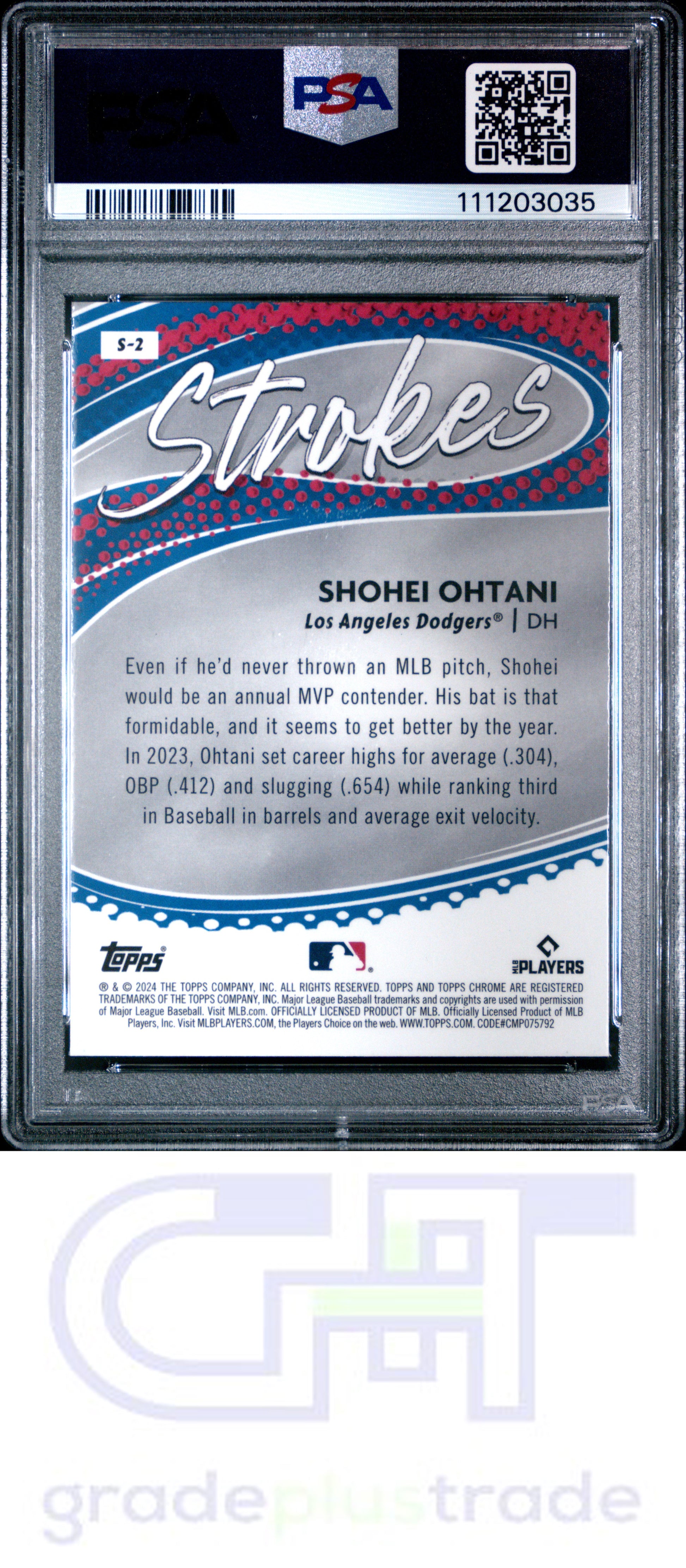 2024 Topps Chrome Strokes #S2 Shohei Ohtani PSA 10