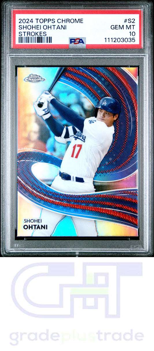 2024 Topps Chrome Strokes #S2 Shohei Ohtani PSA 10