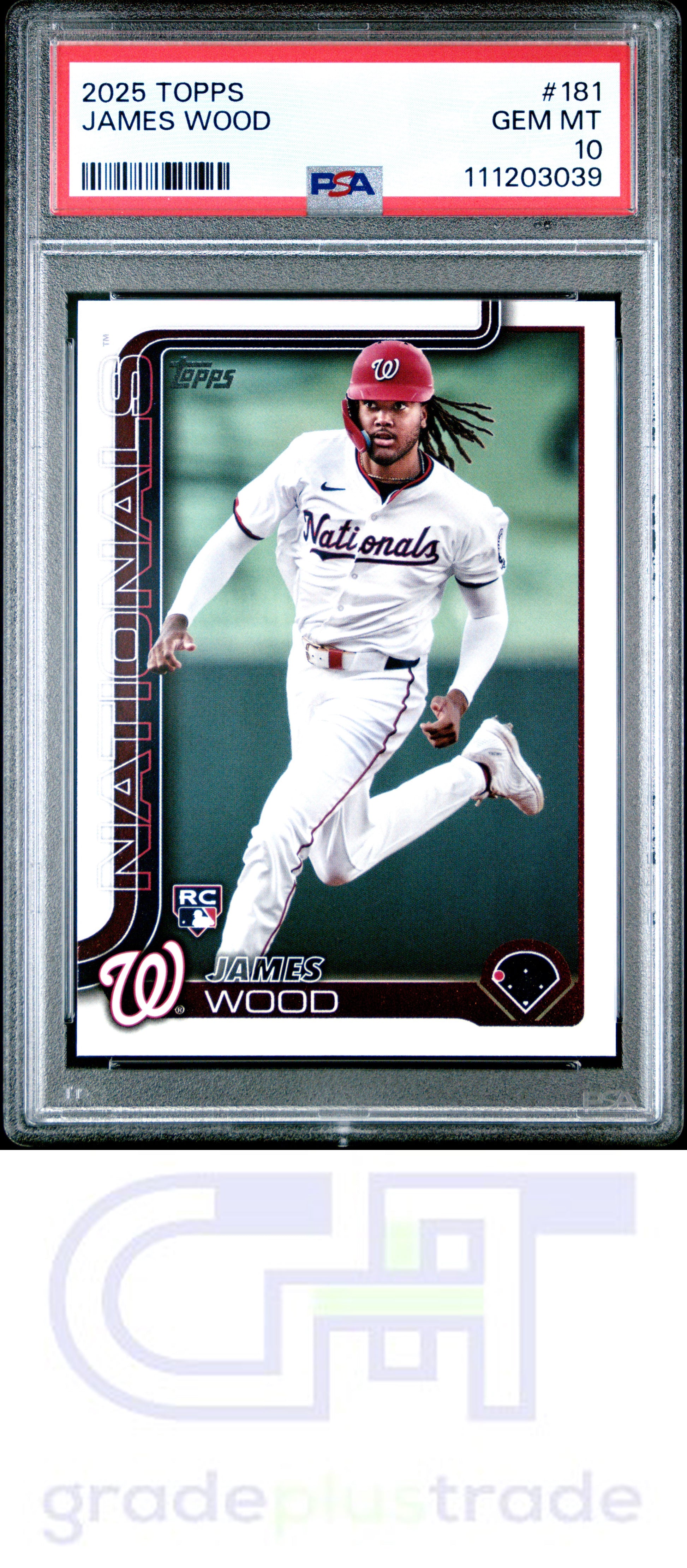 2025 Topps #181 James Wood RC PSA 10