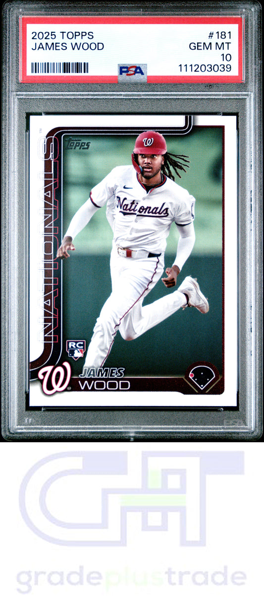 2025 Topps #181 James Wood RC PSA 10