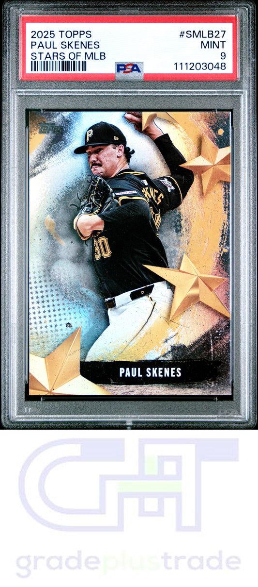 2025 Topps Stars Of Mlb #SMLB27 Paul Skenes PSA 9