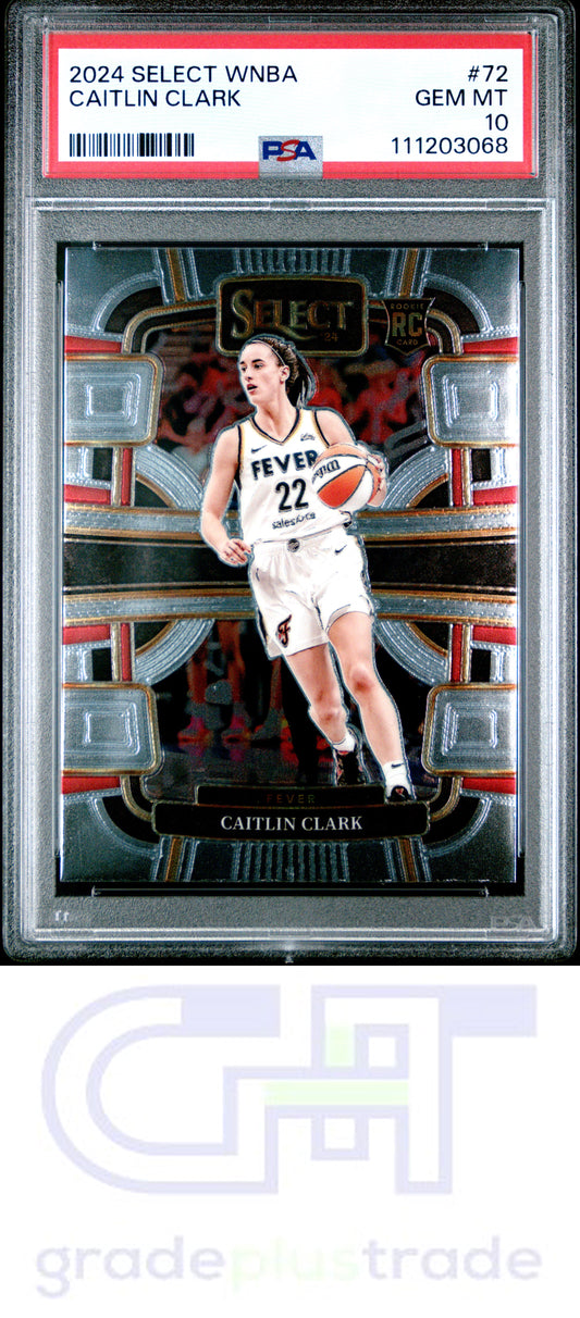 2024 Panini Select Wnba #72 Caitlin Clark RC PSA 10