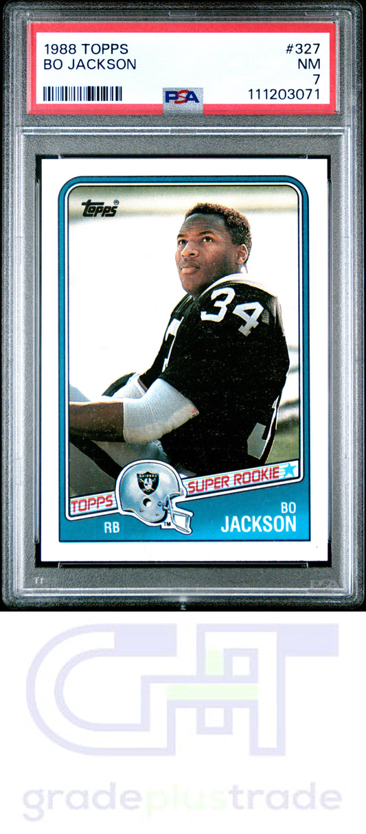 1988 Topps #327 Bo Jackson RC PSA 7