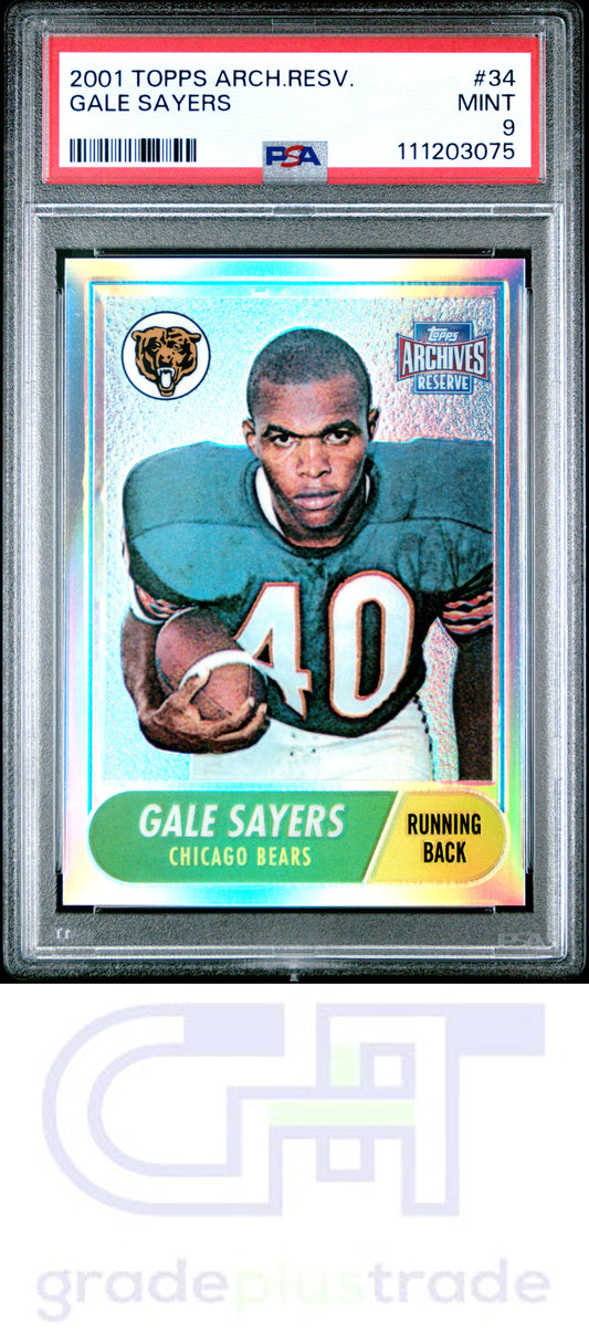 2001 Topps Archives Reserve #34 Gale Sayers PSA 9