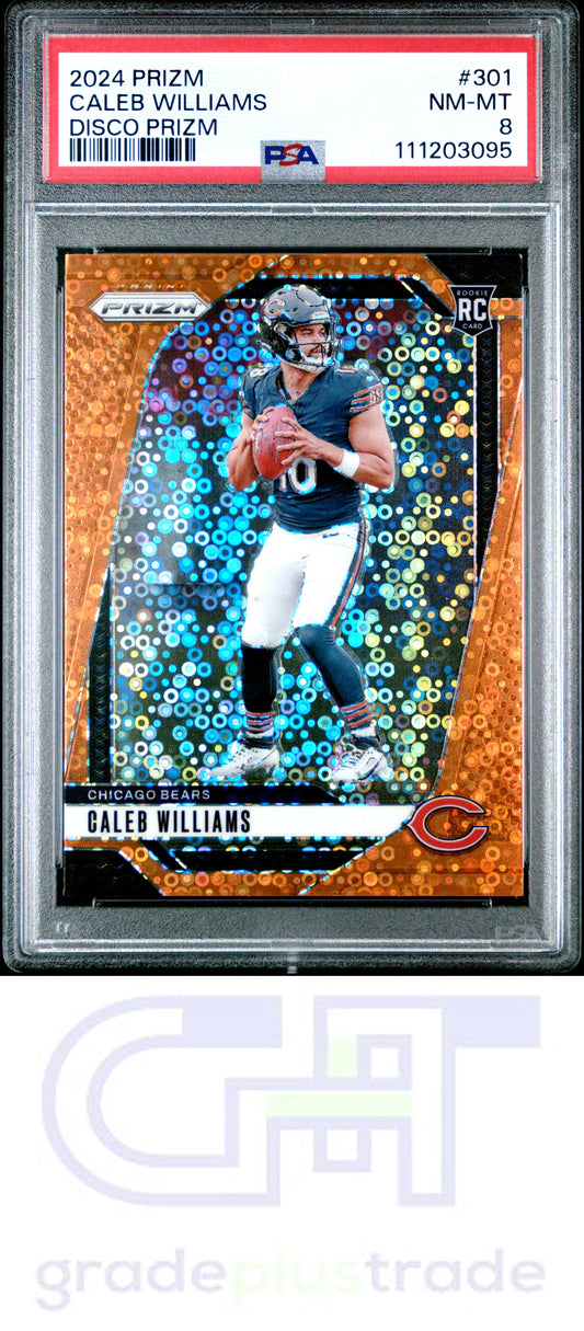 2024 Panini Prizm #301 Disco Prizm Caleb Williams RC PSA 8