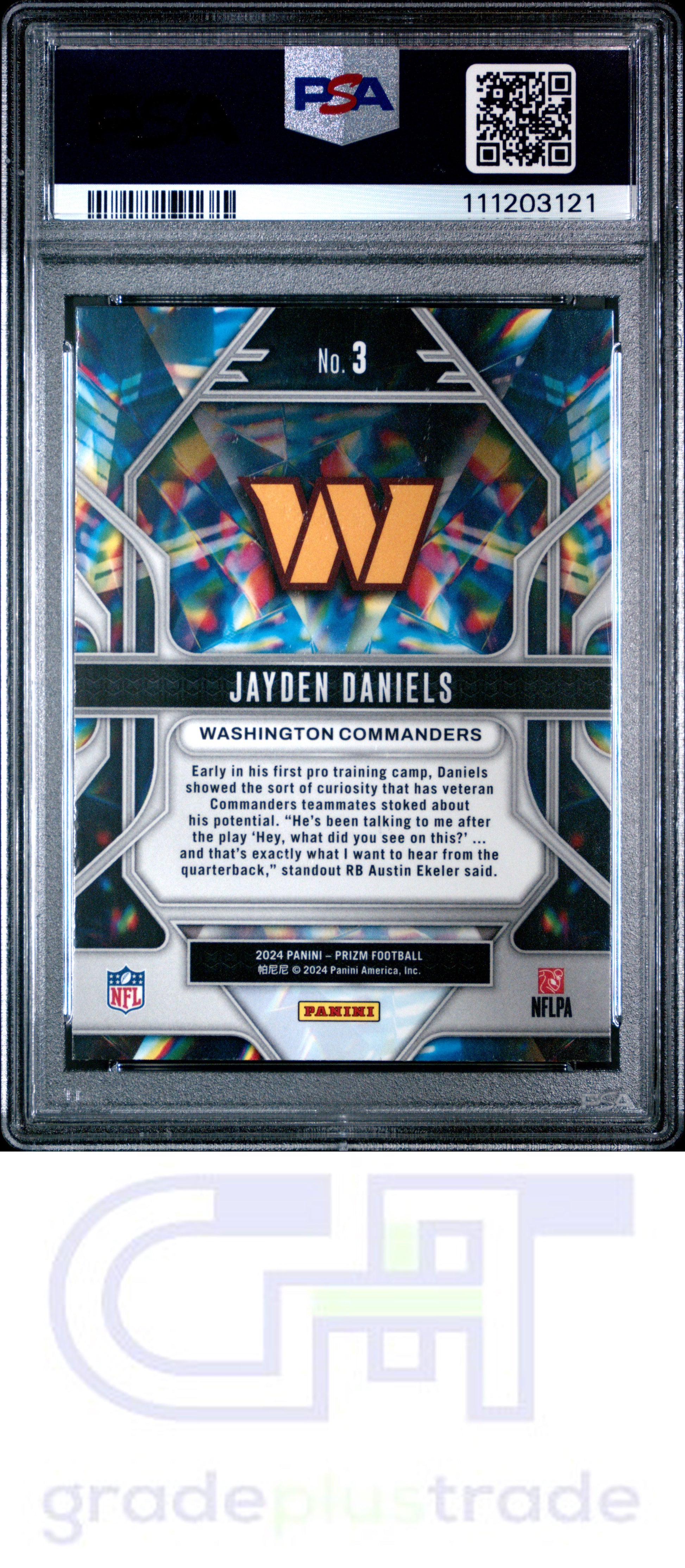2024 Panini Prizm Prizmatic #3 Jayden Daniels RC PSA 9