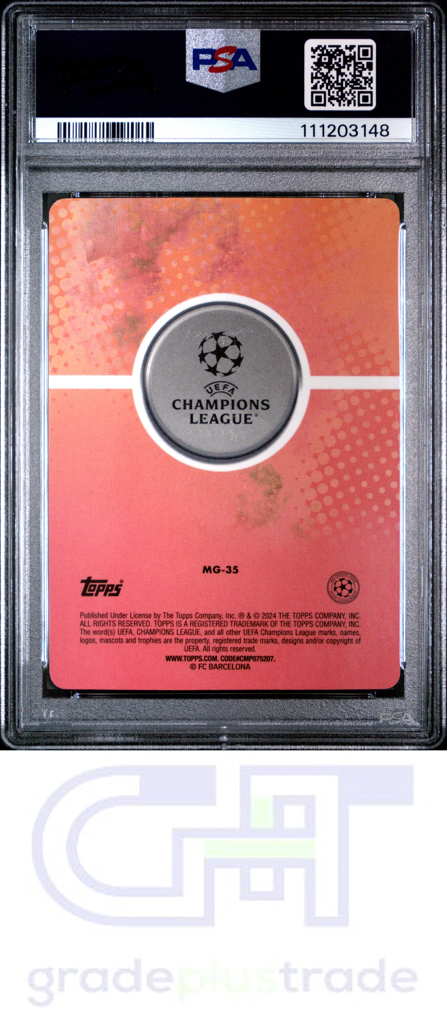 2023-24 Topps Merlin Uefa Club Competitions Merlin's Gamers #MG35 Gavi PSA 9