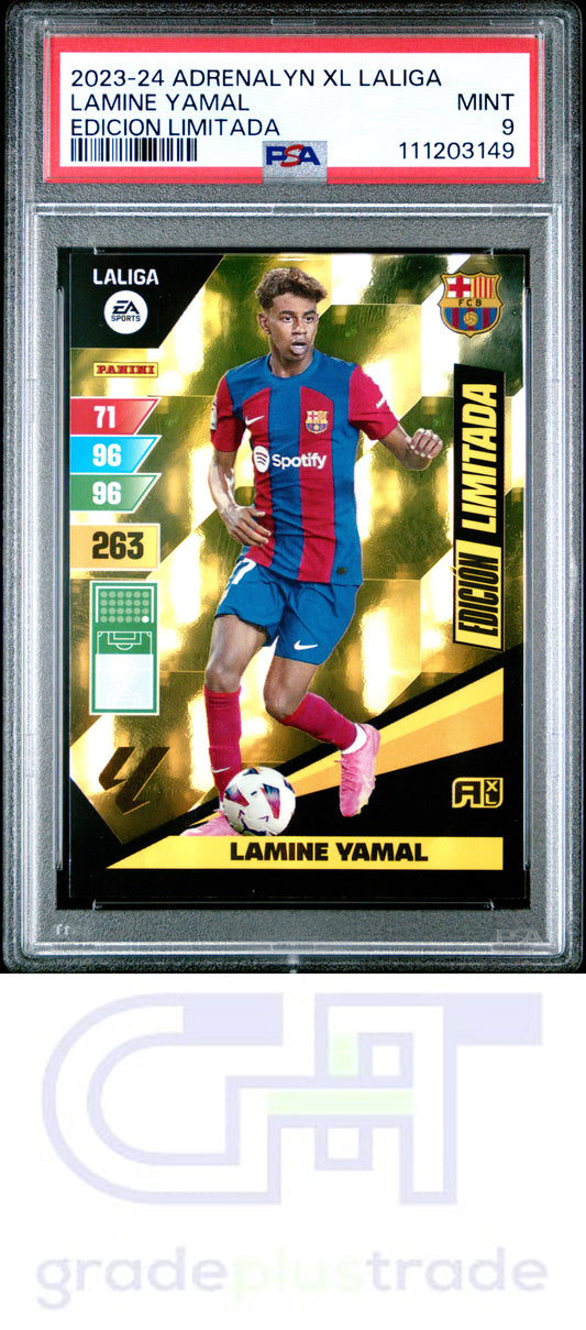 2023 Panini Adrenalyn Xl Laliga Edicion Limitada Lamine Yamal RC PSA 9