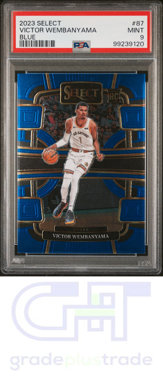 2023 Panini Select #87 Blue Victor Wembanyama RC PSA 9