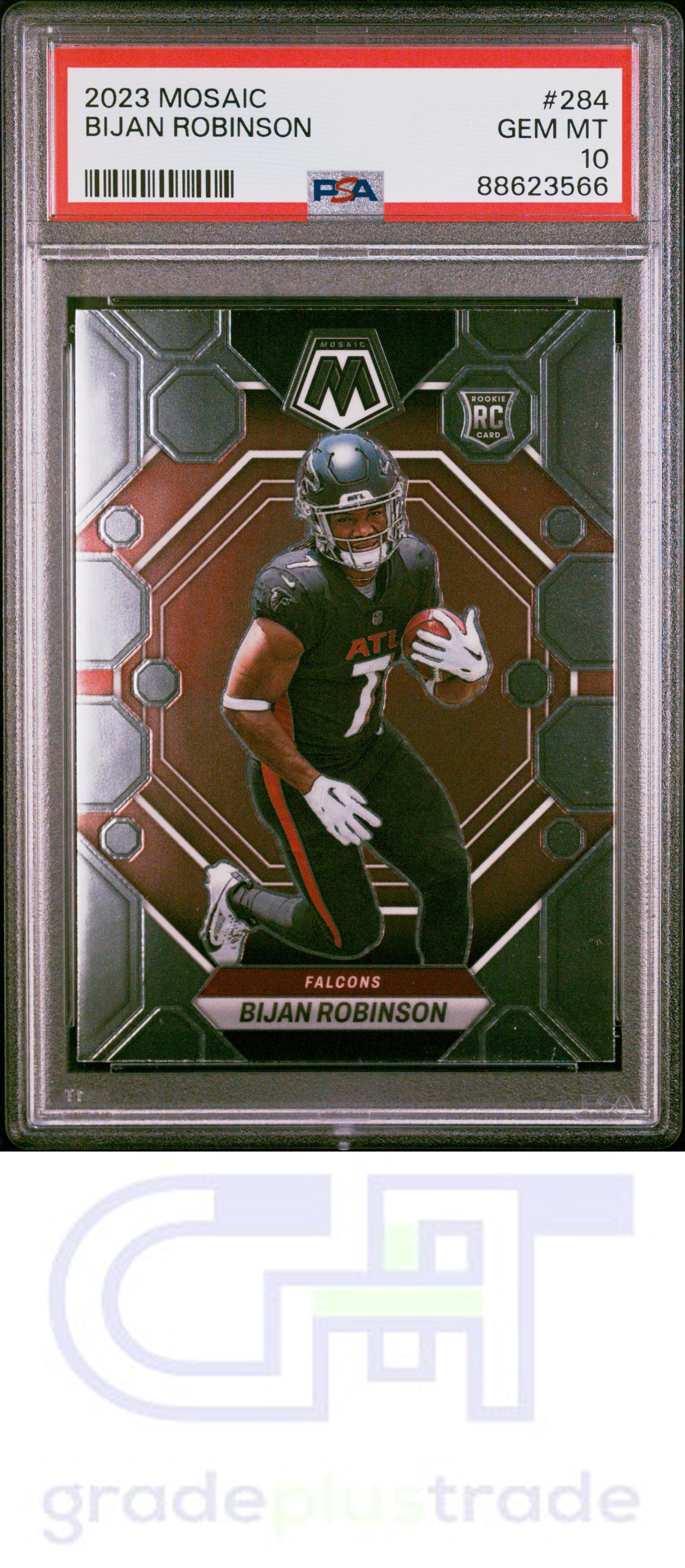 2023 Panini Mosaic #284 Bijan Robinson RC PSA 10