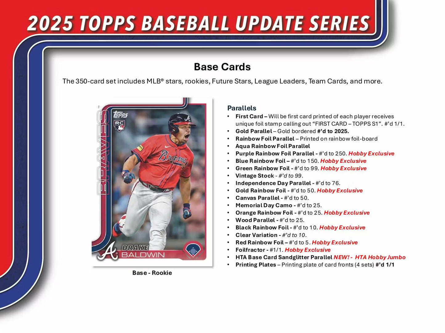 2025 Topps Baseball Update Series Jumbo Box