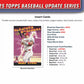2025 Topps Baseball Update Series Jumbo Box