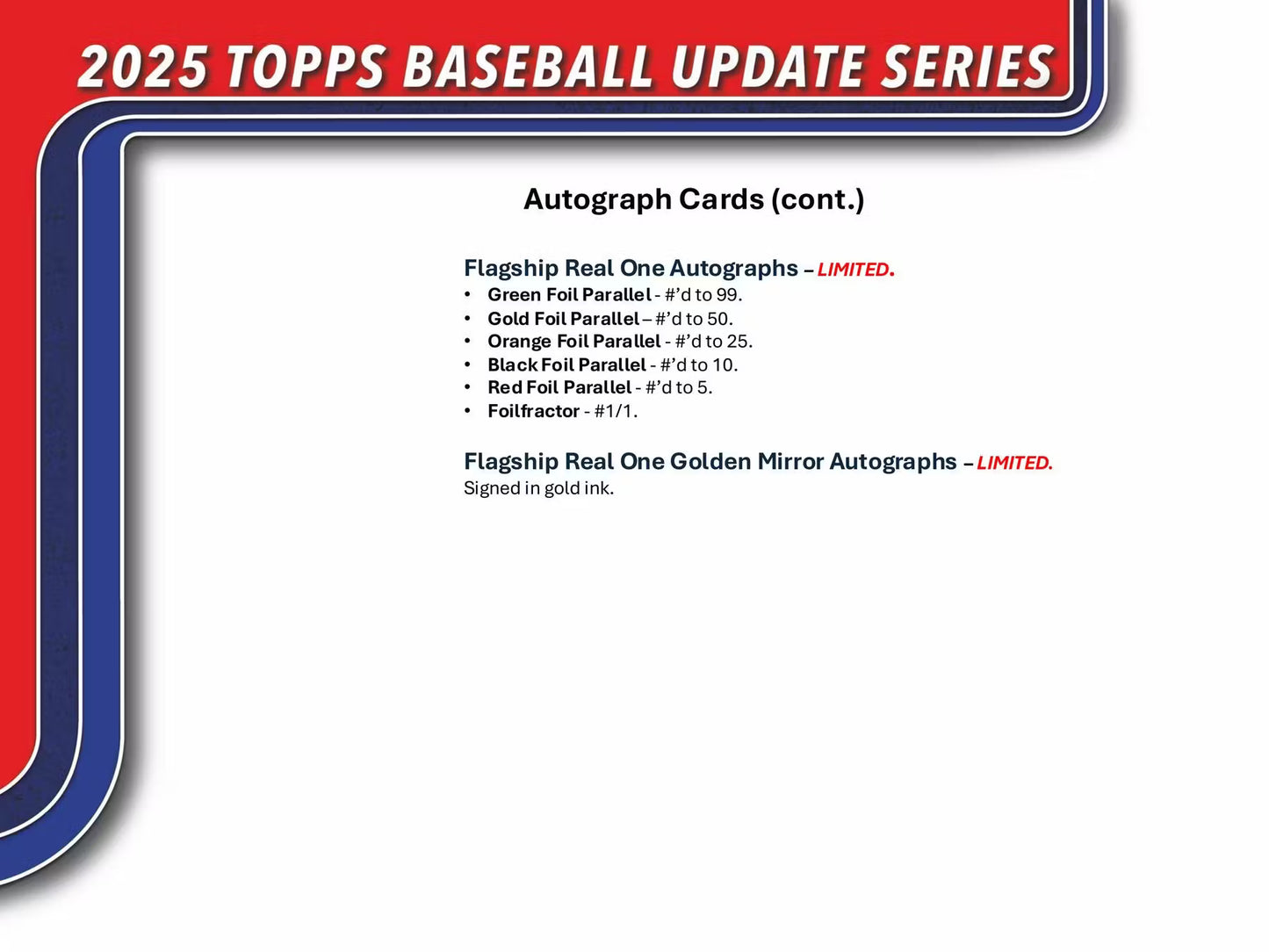 2025 Topps Baseball Update Series Jumbo Box