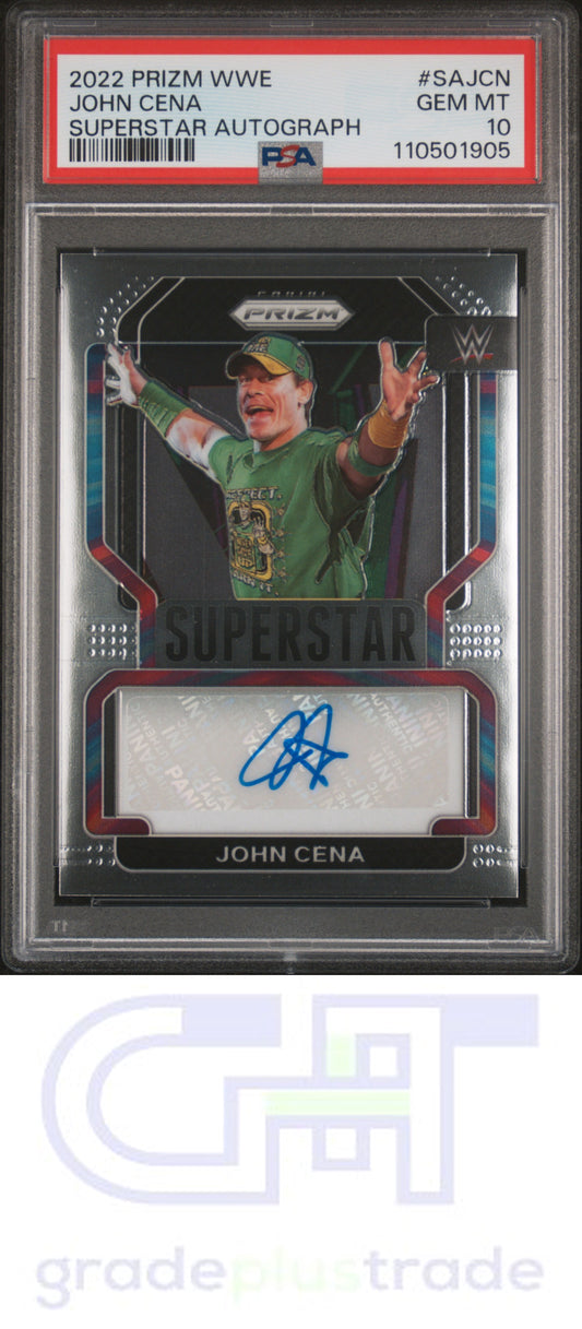 2022 Panini Prizm Wwe Superstar Autographs #SAJCN John Cena PSA 10