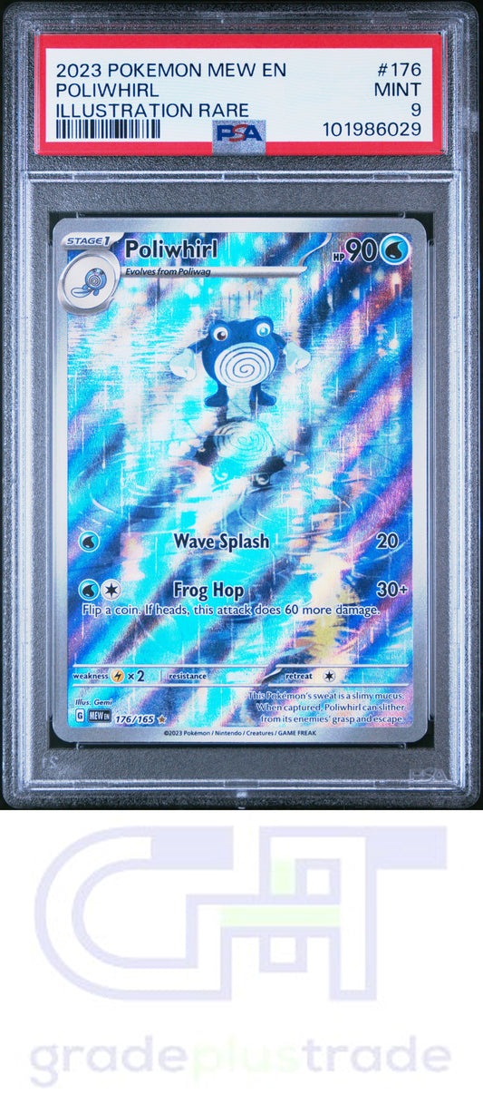 2023 Pokemon Mew En-151 #176 Illustration Rare Poliwhirl PSA 9