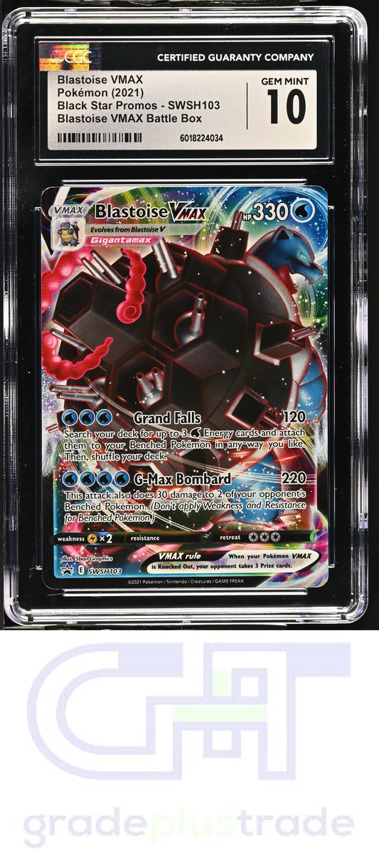 2021 Black Star Promos #SWSH103 Blastoise VMAX CGC 10