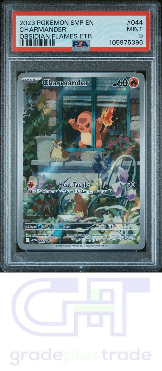 2023 Pokemon Svp En-Sv Black Star Promo #044 Obsidian Flames Charmander PSA 9