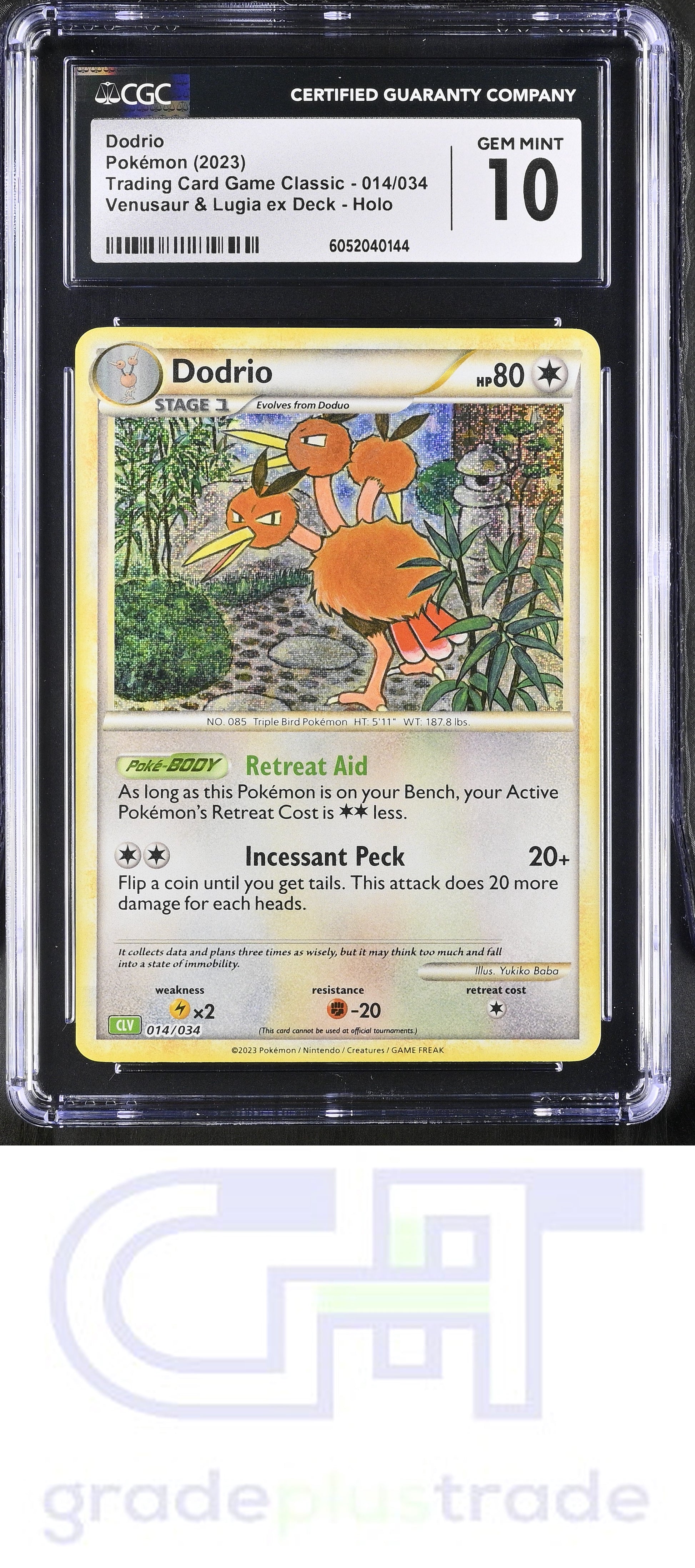 2023 Trading Card Game Classic #014/034 Dodrio CGC 10