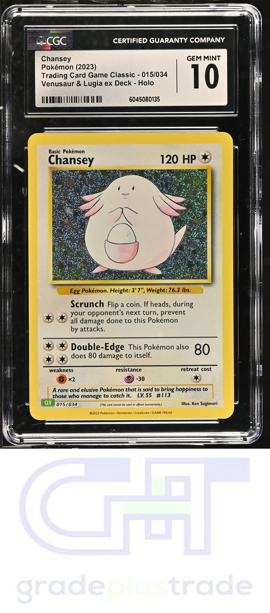 2023 Trading Card Game Classic #015/034 Chansey CGC 10