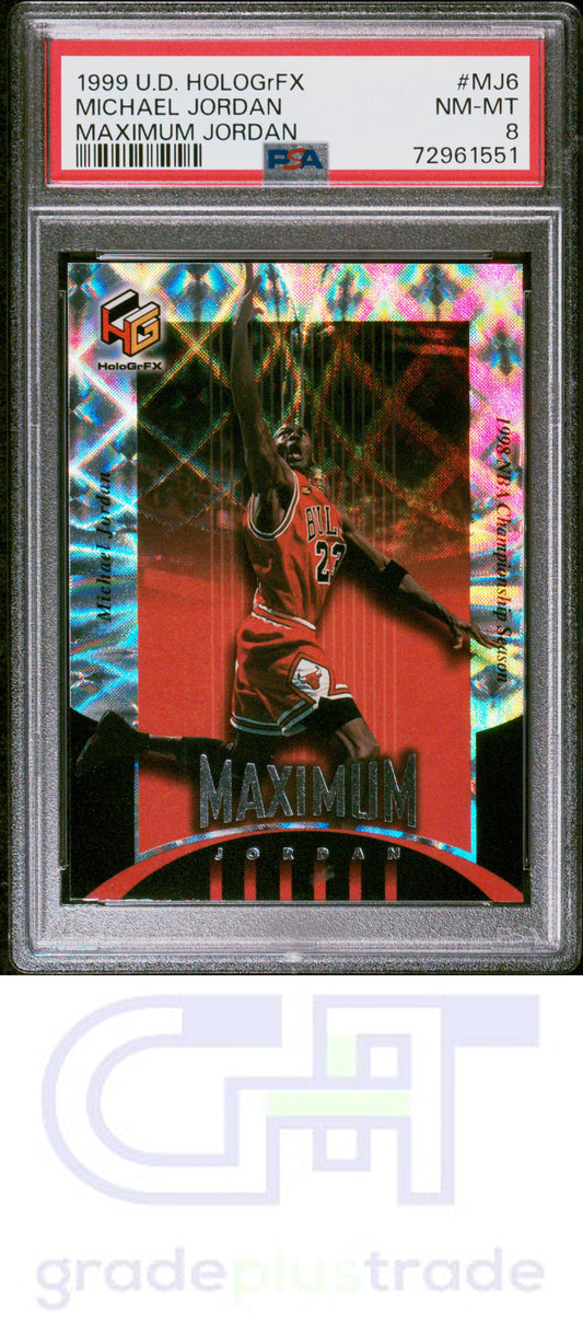 1999 Upper Deck Hologrfx Maximum Jordan #MJ6 Maximum Jordan PSA 8